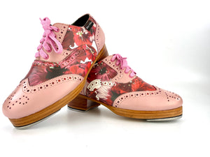 Tap Shoes Baby Pink & Floral Springtime